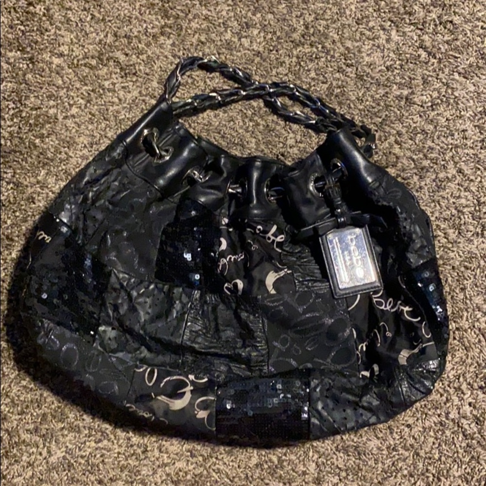 Black and Silver Bebe Purse